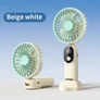 Kép 2/4 - USB tölthető mini ventilátor zöld – 3 az 1-ben hordozható ventilátor LED kijelzővel