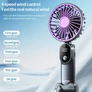 Kép 4/4 - USB tölthető mini ventilátor zöld – 3 az 1-ben hordozható ventilátor LED kijelzővel