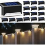 Kép 3/4 - 10 db-os napelemes LED kerítés- és lépcsővilágítás – IP44 kültéri lámpaszett