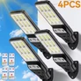 Kép 1/4 - 90 COB LED napelemes mozgásérzékelős reflektor távirányítóval – IP65 kültéri fali lámpa