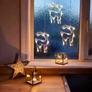 Kép 2/3 - LED elemes ablakdísz szarvas 20cm meleg fehér-2