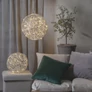 Kép 2/5 - Karácsonyi elemes gömb dekoráció LED világítással 15x15cm Meleg fehér-1