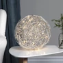 Kép 5/5 - Karácsonyi elemes gömb dekoráció LED világítással 15x15cm Meleg fehér-4