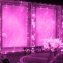 Kép 3/5 - karacsonyi-led-fenyfuggony-pink-2x1,5m