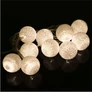 Kép 6/7 - Elemes LED textil gömb fényfüzér meleg fehér 10 LED-5