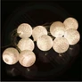 Kép 6/7 - Elemes LED textil gömb fényfüzér meleg fehér 10 LED-5