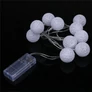 Kép 7/7 - Elemes LED textil gömb fényfüzér meleg fehér 10 LED-6
