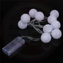 Kép 7/7 - Elemes LED textil gömb fényfüzér meleg fehér 10 LED-6