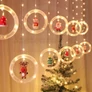 Kép 1/3 - 110LED Karácsonyi Fényfüzér 10 Db Gyűrűvel, 5 Féle Dísszel , 3M, Melegfehér