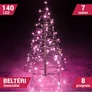 Kép 1/2 - 140 LED Pink Toldható Fényfüzér Zöld vezeték