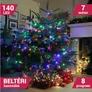 Kép 1/4 - 140 LED Színes Toldható Fényfüzér Zöld vezeték