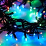 Kép 2/4 - 140 LED Színes Toldható Fényfüzér Zöld vezeték-1