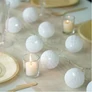 Kép 2/7 - Elemes LED textil gömb fényfüzér hideg fehér 10 LED-1