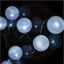 Kép 4/7 - Elemes LED textil gömb fényfüzér hideg fehér 10 LED-3