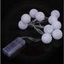 Kép 7/7 - Elemes LED textil gömb fényfüzér hideg fehér 10 LED-6