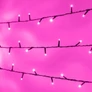 Kép 4/4 - Elemes Fényfüzér 50 LED Pink 4M Beltéri 1 program-3