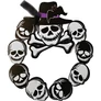 Kép 1/2 - Koponya Koszorú Akasztós Halloween dekoráció