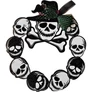 Kép 2/2 - Koponya Koszorú Akasztós Halloween dekoráció-1