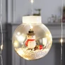 Kép 3/6 - Hógömb fényfüzér hóember figurás LED meleg fehér 3m-1