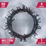 Kép 1/3 - Elemes Fényfüzér 50 LED Hideg Fehér 4M Beltéri 1 program