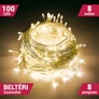 Kép 1/5 - Fényfüzér 100 LED Meleg Fehér 8M Beltéri 8 program