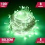 Kép 1/3 - Fényfüzér 100 LED Zöld 8M Beltéri 8 program