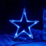 Kép 1/4 - LED elemes ablakdísz csillag 20cm kék