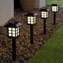 Kép 2/4 - 4 Db Napelemes LED-Es Leszúrható Kerti Lámpa X17-1