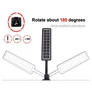 Kép 3/5 - Napelemes szolár LED kültéri lámpa integrált szolár panellel 12W NS-138-2