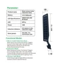 Kép 4/5 - Napelemes szolár LED kültéri lámpa integrált szolár panellel 12W NS-138-3