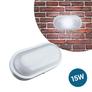 Kép 2/5 - LED Kültéri Beltéri Fali Lámpa Ovális IP65 15W-1
