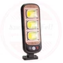 Kép 1/5 - Mozgásérzékelős napelemes fali lámpa távirányítóval 54db COB LED GL-84069