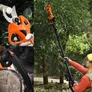 Kép 8/16 - Flinke Magassági ágvágó láncfűrész és elektromos metszőolló készlet teleszkópos nyéllel és 2 db akkumulátorral-2