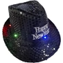 Kép 1/2 - Világító Kalap Happy New Year Felirattal Fekete