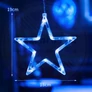 Kép 3/4 - LED elemes ablakdísz csillag 20cm kék-2