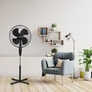 Kép 3/3 - Álló ventilátor 130cm oszcilláló 3 fokozat fekete-2