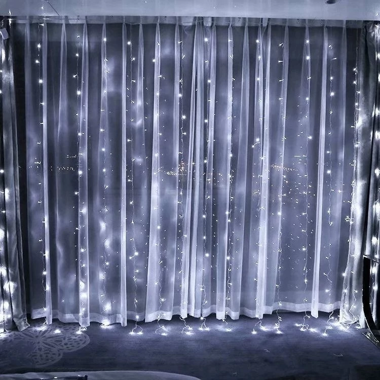 Fényfüggöny 3mx3m Hideg Fehér 300 LED