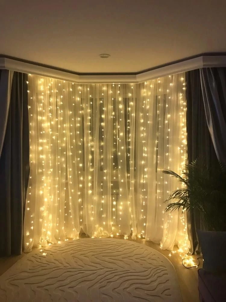 Fényfüggöny 3mx3m Meleg Fehér 300 LED