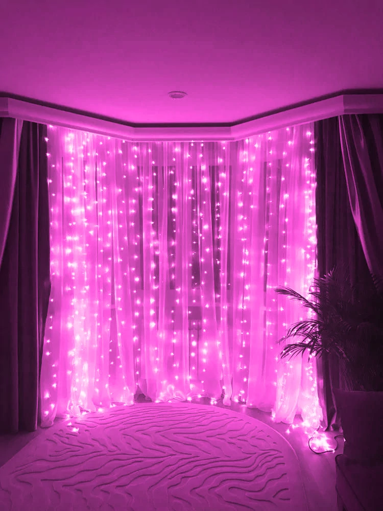 Fényfüggöny 3mx3m Pink 300 LED