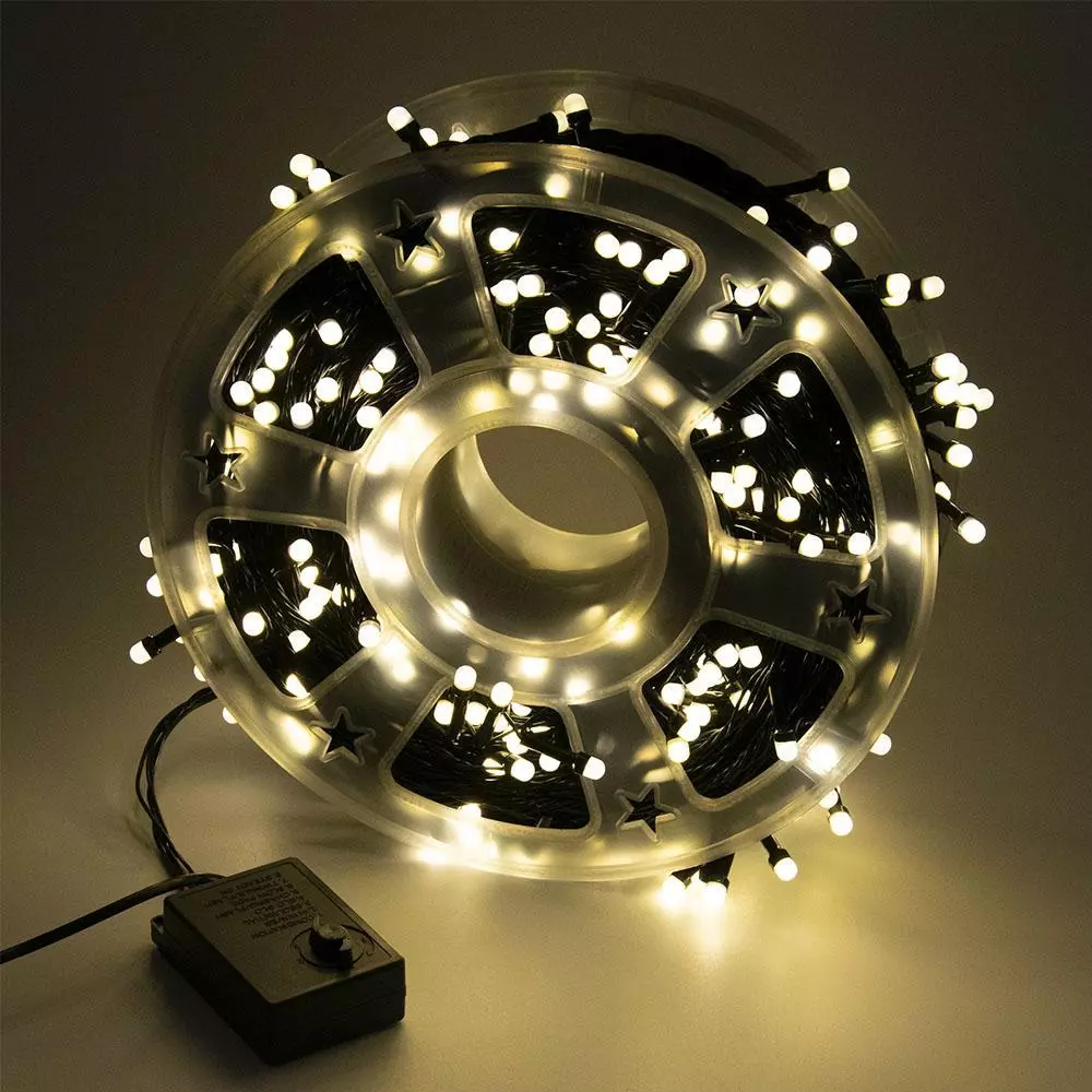 LED minigömb fényfüzér 50m Meleg fehér