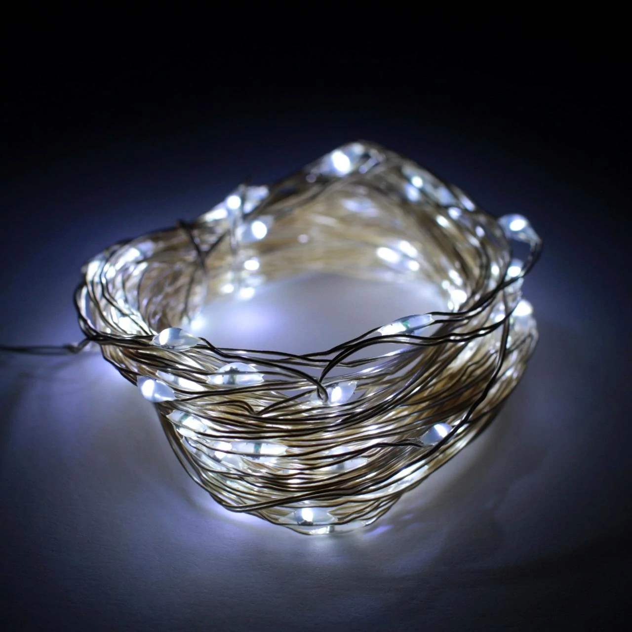 LED elemes fényhuzal 3-10M vízálló Hideg Fehér 2-8 Program