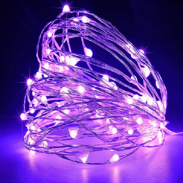 LED elemes fényhuzal 3-10M vízálló Lila 2-8 Program