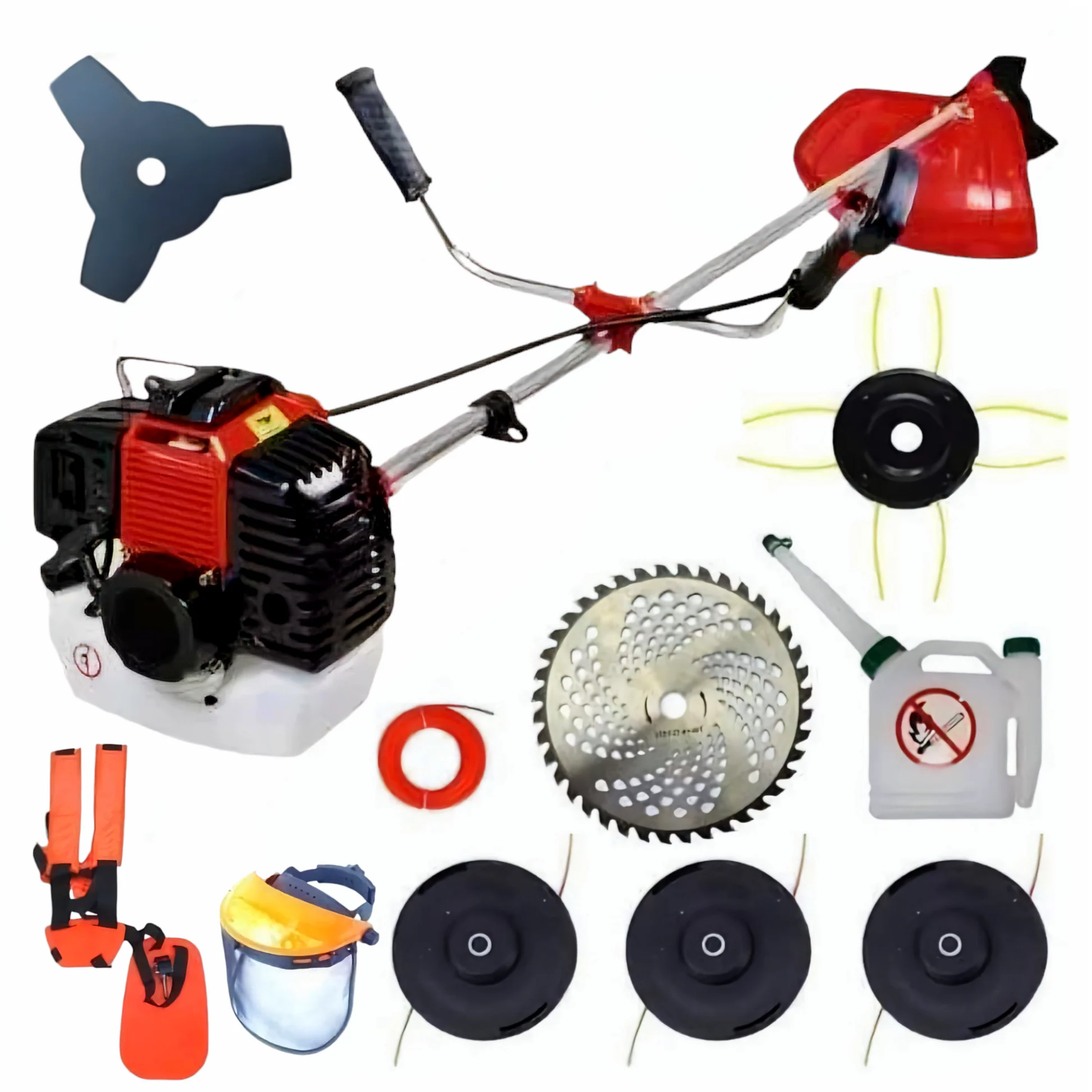 Flinke JAPAN Benzines Fűkasza 55ccm Bozótvágó 15 részes 6LE FK-1800