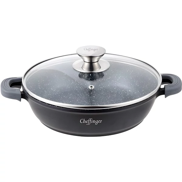 Cheffinger Márvány Bevonatú 32cm Lábas Fedővel CF-SC32