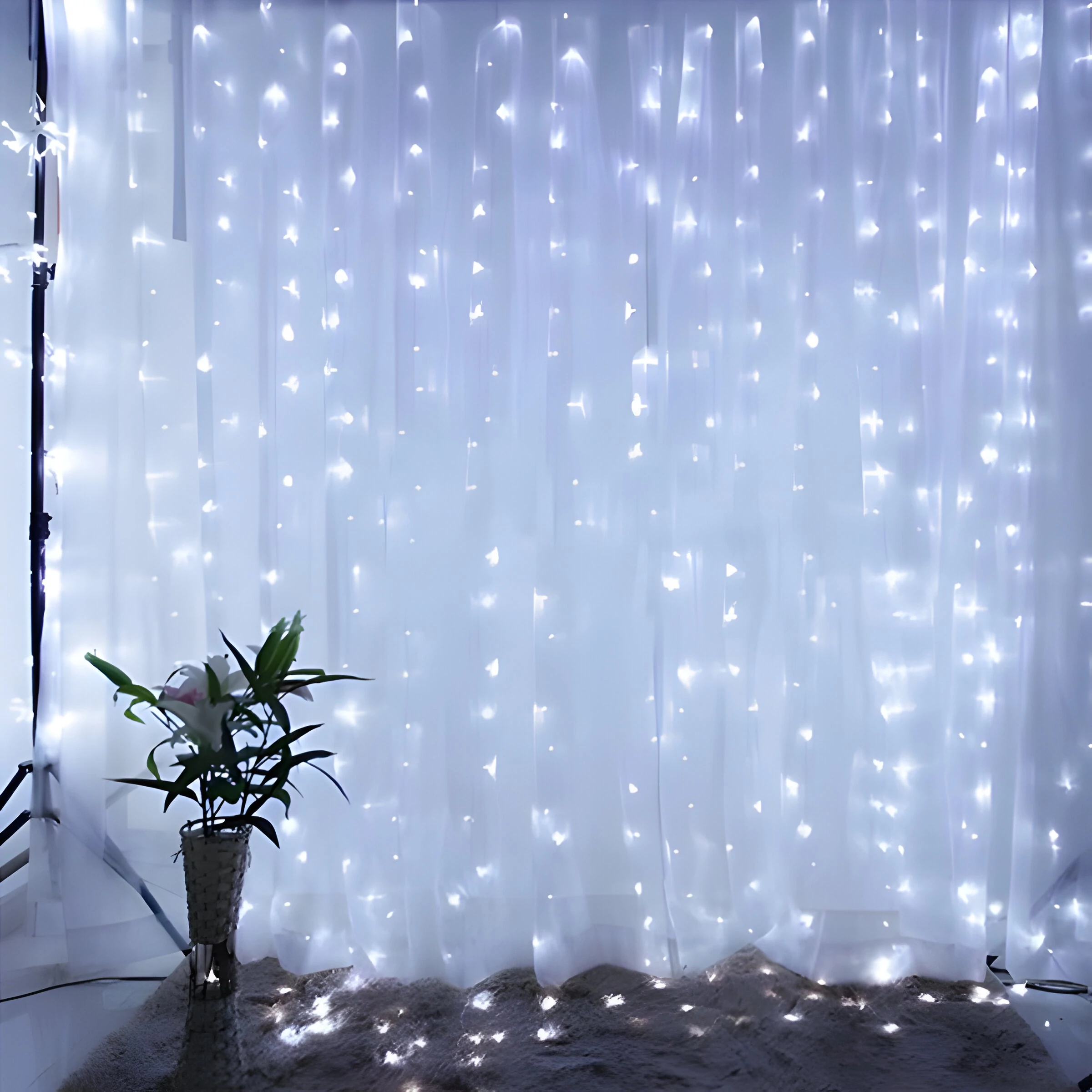 LED Fényfüggöny Hideg Fehér Többfajta Méretben