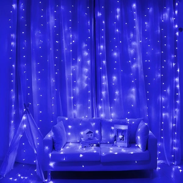 Fényfüggöny 2mx2m Kék 270 LED