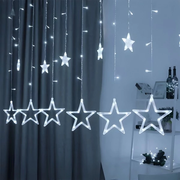 Csillag LED hideg fehér jégcsap 3m fényfüzér 40 cm és 90 cm