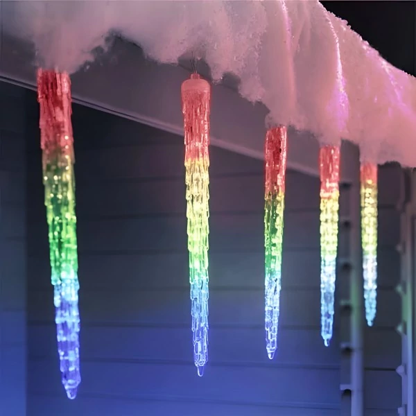 Olvadást imitáló LED jégcsap RGB 30-50cm