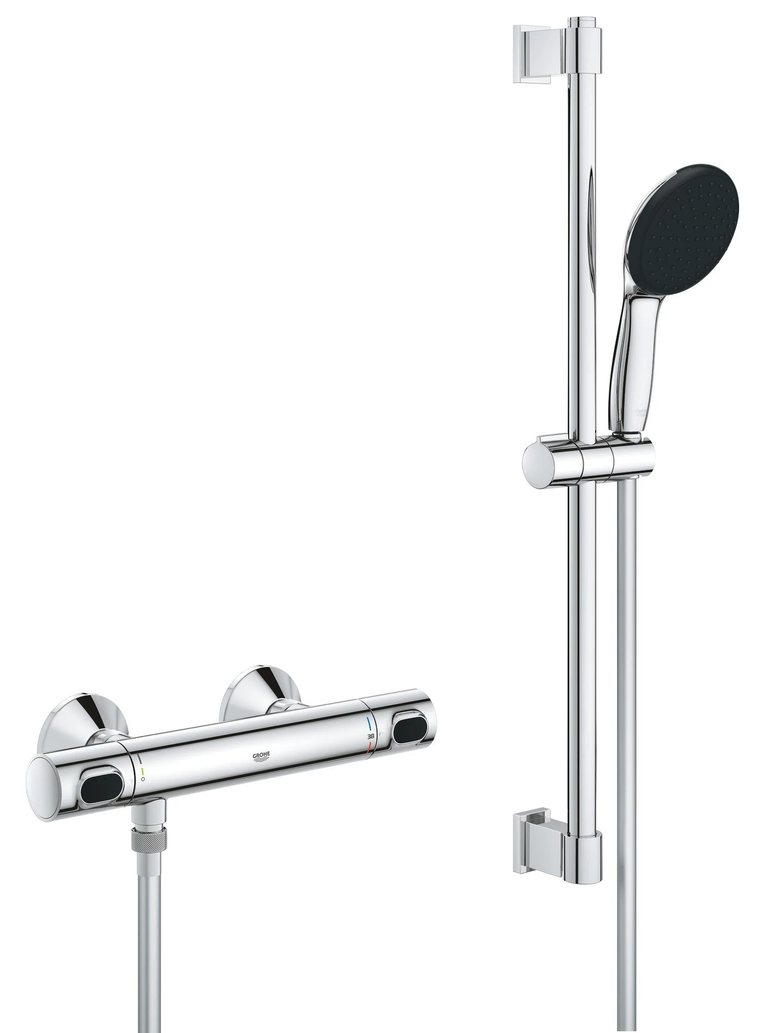 Grohe Precision Flow króm Termosztátos zuhanycsaptelep 1/2'