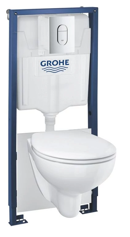 Grohe Solido króm 5 az 1-ben WC szett, 1,13 méteres telepítési magasság